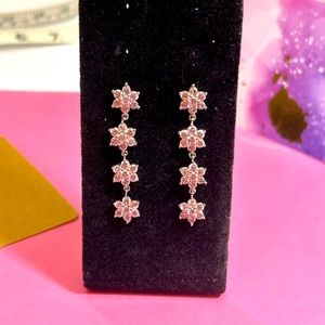 Dangly Rose Quartz Earrings